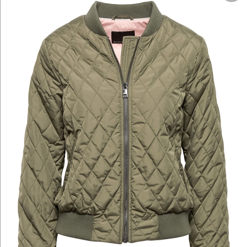 Banana Republic Quilted Bomber Jacket XS